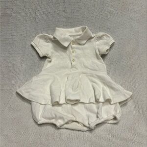 Ralph Lauren White Baby Romper